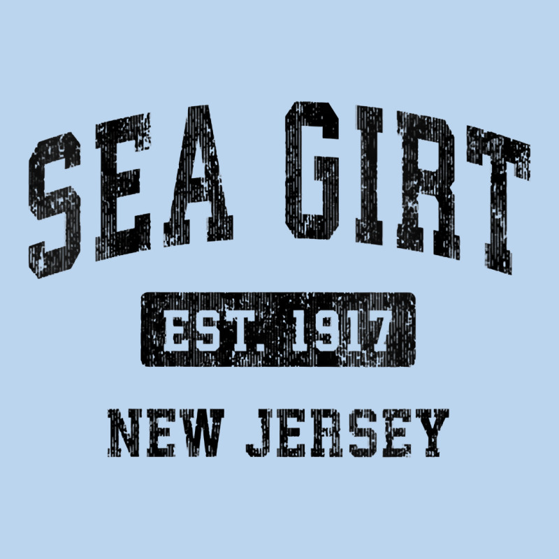 Womens Sea Girt New Jersey Nj Vintage Sports Design Black Design V Nec Classic Tee by linhVisuals | Teevron
