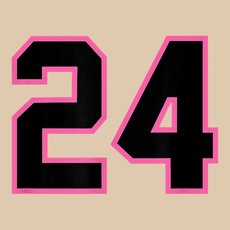 Number 24 Sports Jersey Athlete Fan Pink Black Lucky Number T Shirt Classic Tee by linhVisuals | Teevron