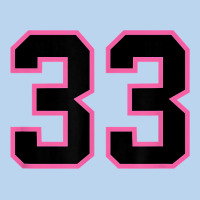 Number 33 Sports Jersey Athlete Fan Pink Black Lucky Number T Shirt Classic Tee | Teevron
