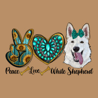 Peace Love White Sepherd Vintage Hoodie | Teevron
