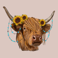 Highland Cow With Sunflowers Turquoise Premium Hoodie | Teevron