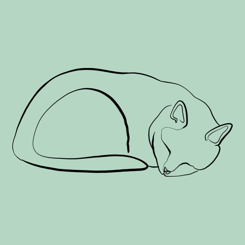 Sleeping Cat Line Art Classic Tee by linhVisuals | Teevron