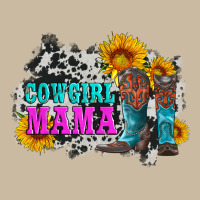 Cowgirl Mama With Boots And Sunflowers And Cowhide Long Sleeve Tee | Teevron