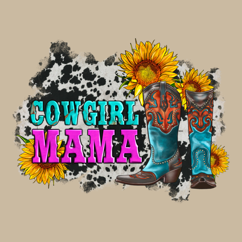 Cowgirl Mama With Boots And Sunflowers And Cowhide Long Sleeve Tee by Artiststas | Teevron