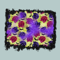 Halloween Bat And Roses Background Heavy Core Tee | Teevron