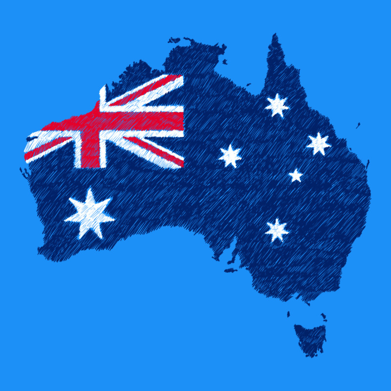 Australia Map Flag Drawing Line Art Classic Tee by linhVisuals | Teevron