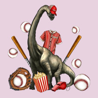 Brachiosaurus With Baseball Ladies Tee | Teevron