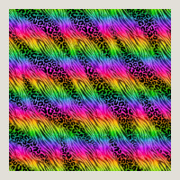 Neon Rainbow Leopard Zebra Seamless Pattern Heavy Core Tee | Teevron