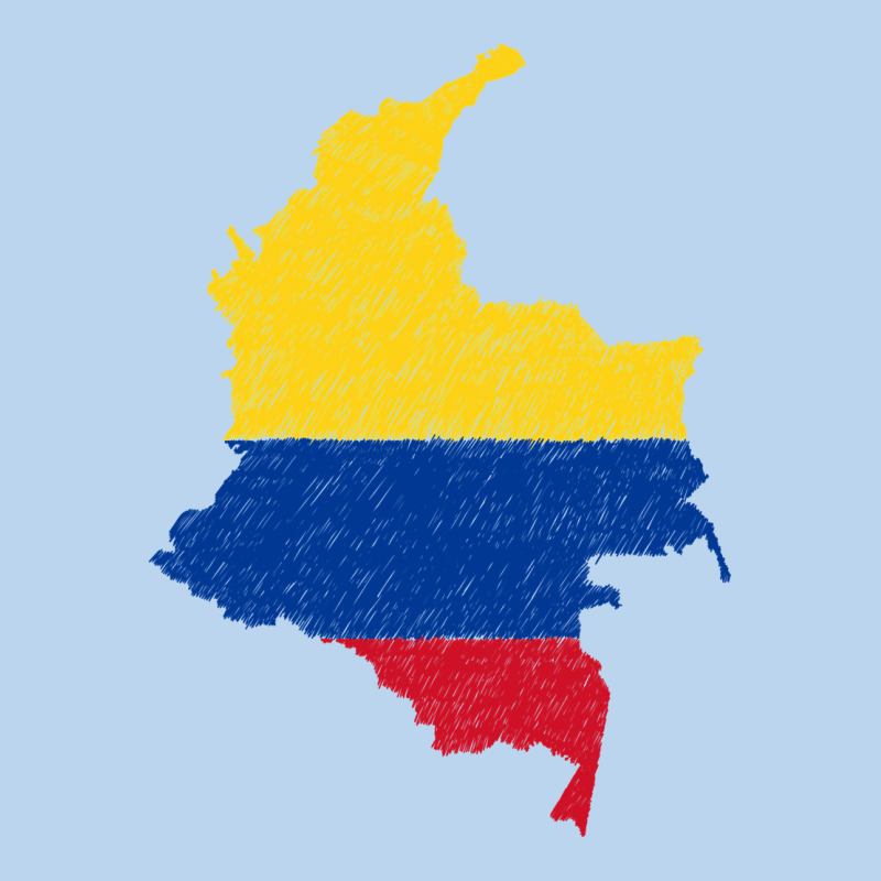 Colombia Flag Map Drawing Line Art Classic Tee by linhVisuals | Teevron