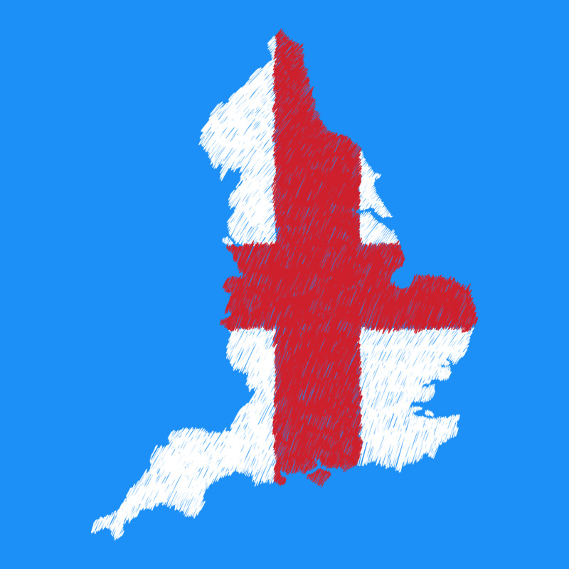 England Flag Map Drawing Line Art Classic Tee by linhVisuals | Teevron