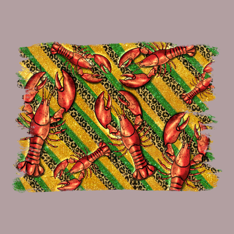 Mardi Gras Crawfish Background Vintage Hoodie by BarkalooDesign | Teevron