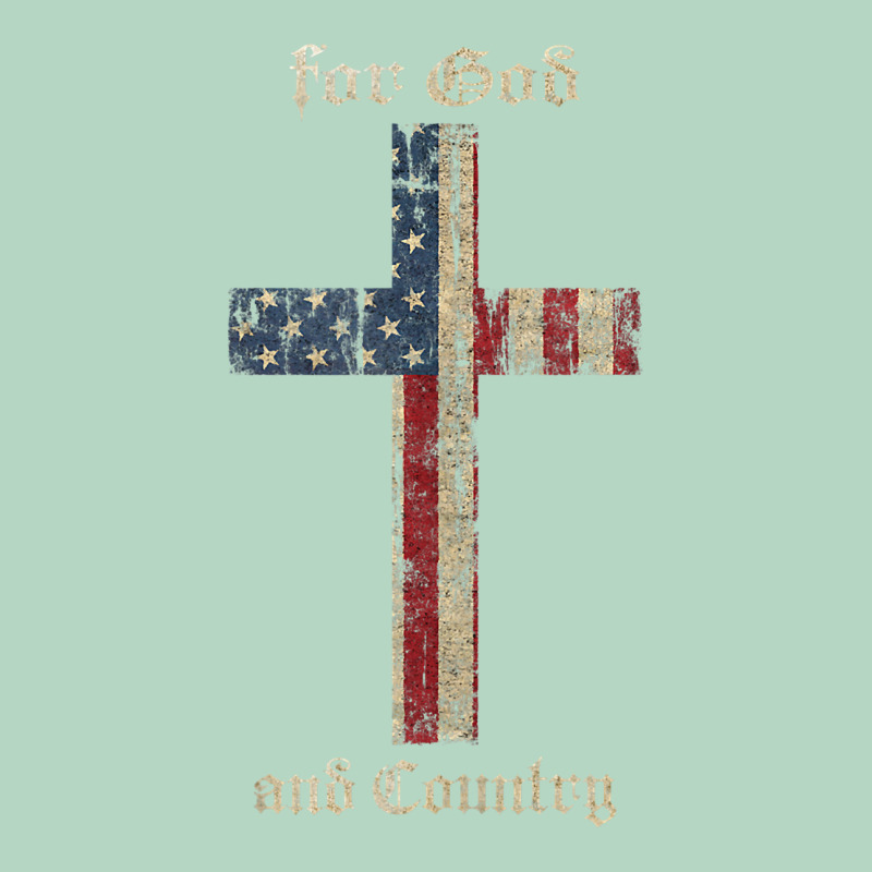 For God And Country Cross American Flag Faith Us Patriotic Tank Top Classic Tee by linhVisuals | Teevron