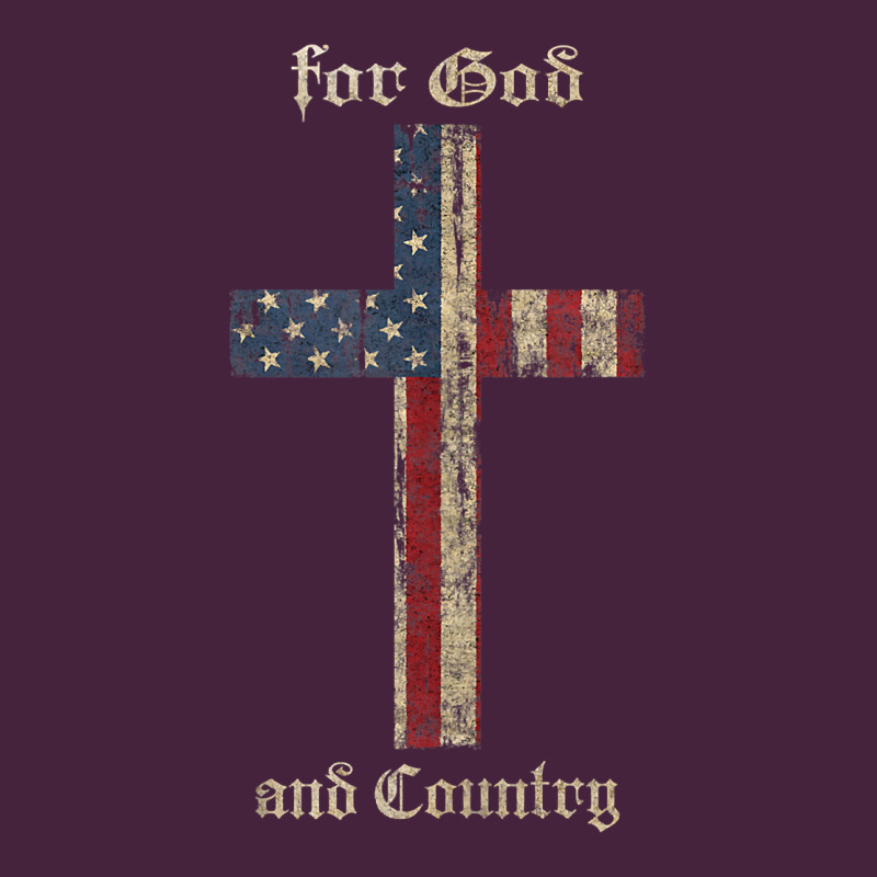 For God And Country Cross American Flag Faith Us Patriotic Tank Top Classic Tee by linhVisuals | Teevron