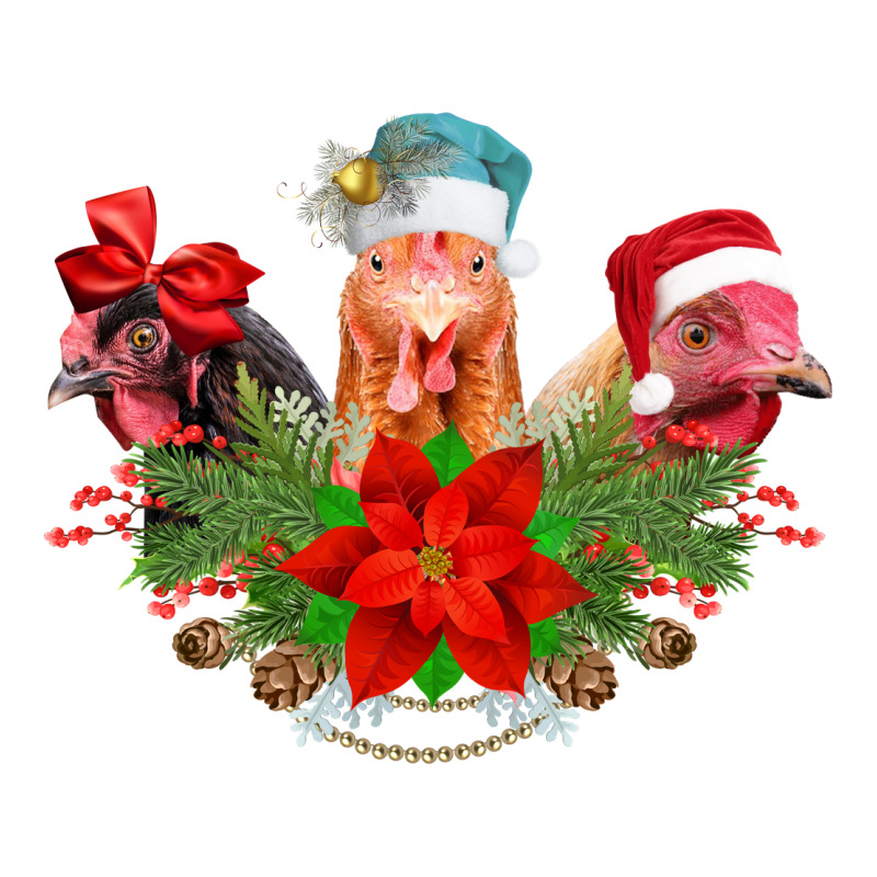 Chickens Christmas Premium Tee by CowhideDigitalArt | Teevron