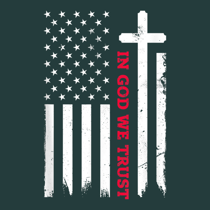 In God We Trust With Patriotic Vintage American Flag T Shirt Classic Tee by linhVisuals | Teevron