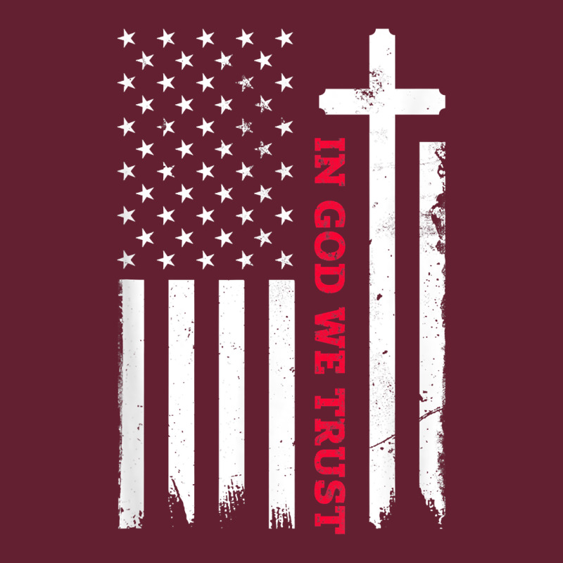 In God We Trust With Patriotic Vintage American Flag T Shirt Classic Tee by linhVisuals | Teevron
