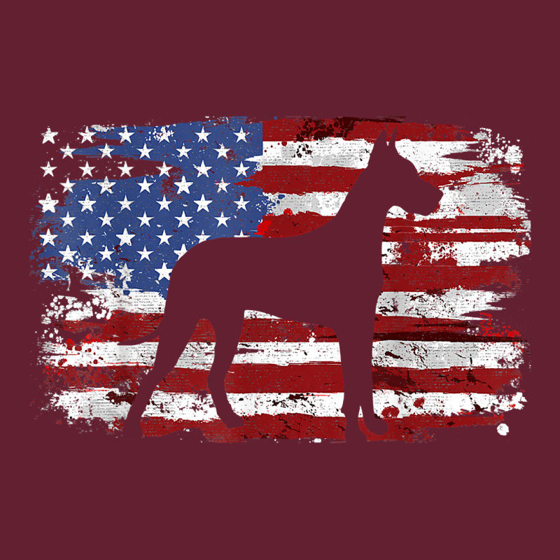 Great Dane Vintage American Flag T Shirt Classic Tee by linhVisuals | Teevron