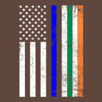 Irish American Flag Thin Blue Line Police St. Patrick's Day Long Sleev Classic Tee | Teevron