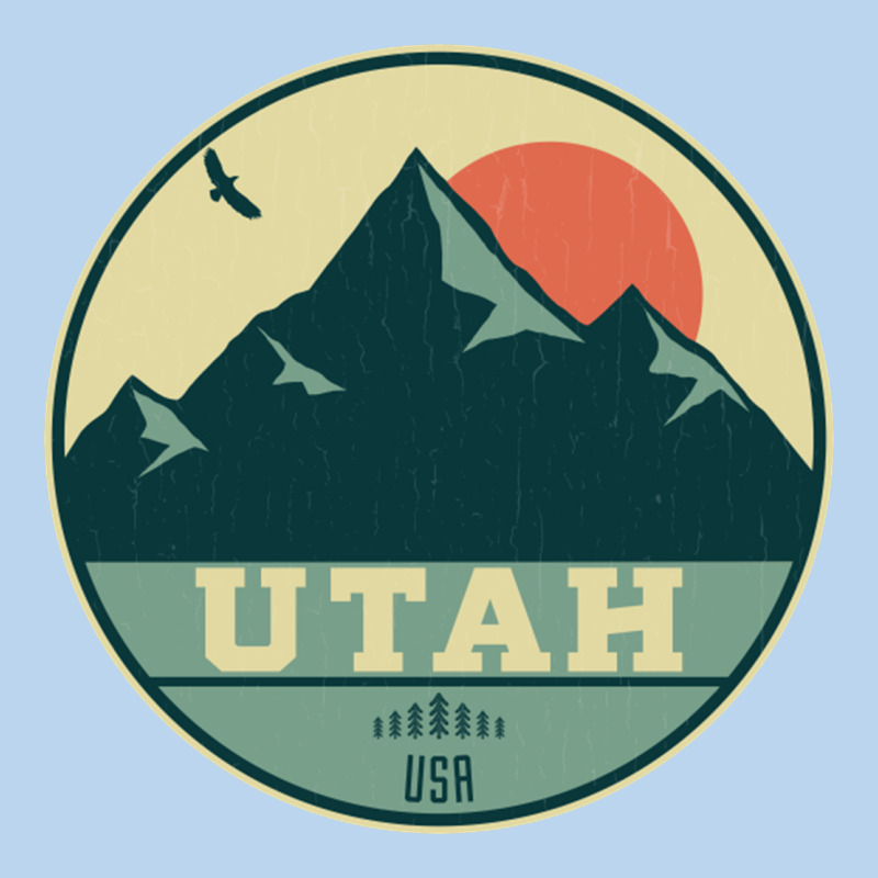 Utah Retro Mountain Badge Classic Tee by linhVisuals | Teevron