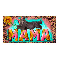 Mama With Baby Bear And Leopard License Plate Long Sleeve Tee | Teevron
