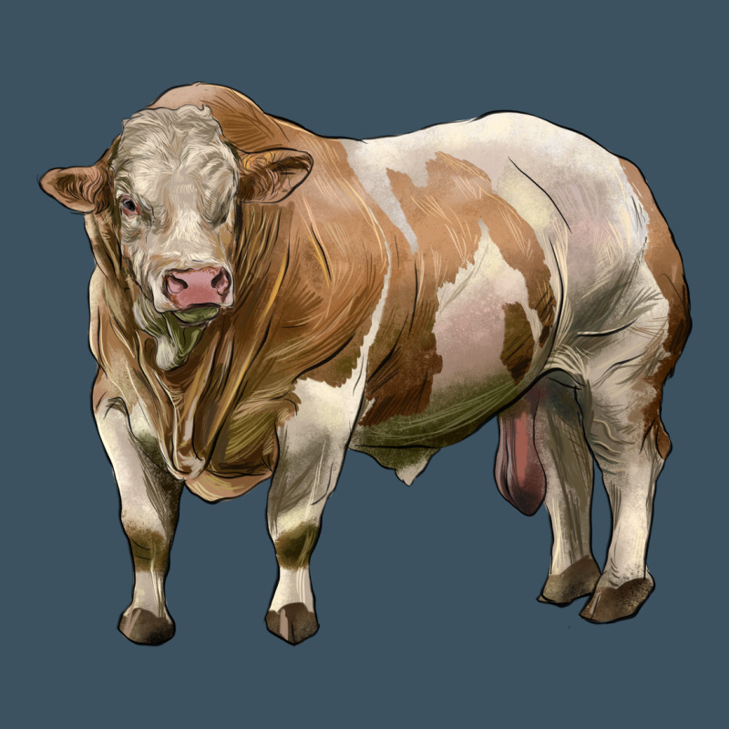 Simmental Bull Urban Heavy Tee by LillyAllenDesigns | Teevron