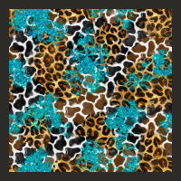 Turquoise Glitter Cowhide Leopard Seamless Pattern Heavy Core Tee | Teevron