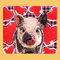Valentine's Day Glitter Hearts Pig Vintage Hoodie | Teevron
