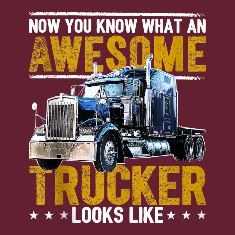 Awesome Trucker Big Rig Semi Trailer Truck Driver Gift Men Tank Top Classic Tee by linhVisuals | Teevron