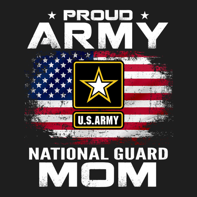 Proud Army National Guard Mom With American Flag Gift Pullover Hoodie Classic Tee by linhVisuals | Teevron