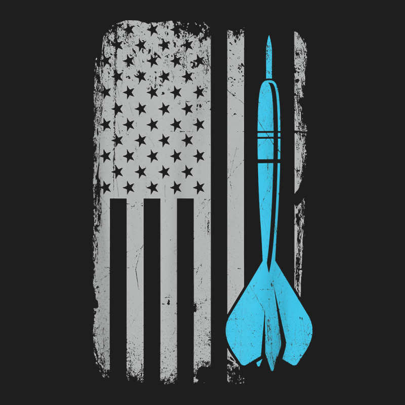 Throwing Darts   Vintage Usa American Flag For Dart Players T Shirt Classic Tee by linhVisuals | Teevron