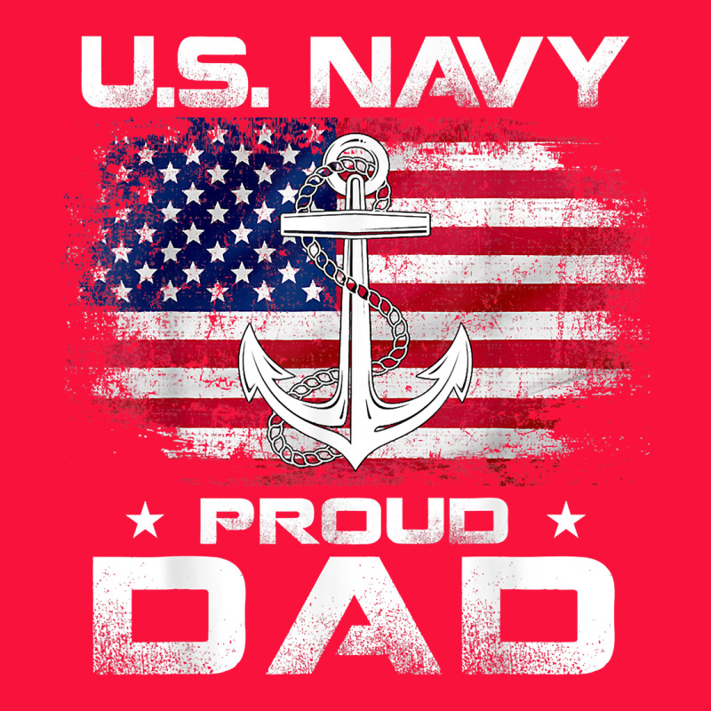 U.s Navy Proud Dad With American Flag Gift Veteran Day T Shirt Classic Tee by linhVisuals | Teevron