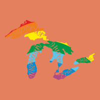 All Michigan Great Lakes Rainbow Colors Classic Tee | Teevron