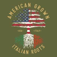 American Grown Italian Roots Italy Flag Vintage Tree Classic Tee | Teevron