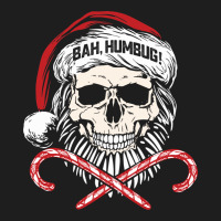 Bah Humbug Skull Santa Hat Christmas Funny Quote Classic Tee | Teevron