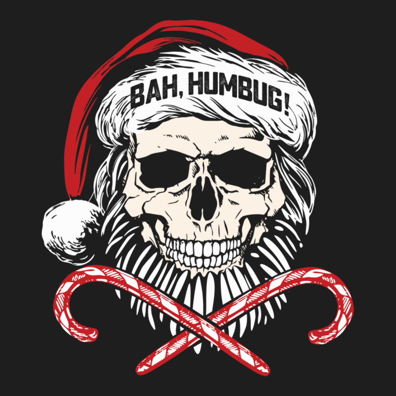 Bah Humbug Skull Santa Hat Christmas Funny Quote Classic Tee by linhVisuals | Teevron