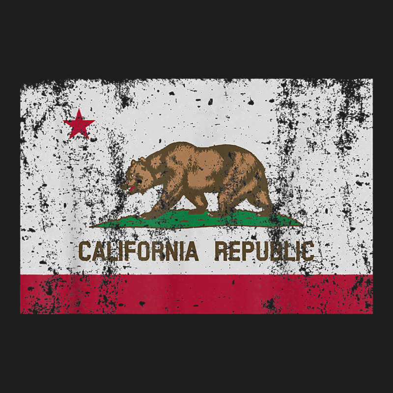 California Flag Womens Mens Heavy Distressed Vintage Gift T Shirt Classic Tee by linhVisuals | Teevron