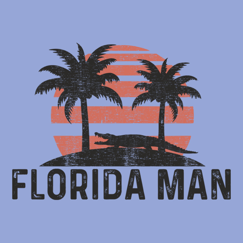 Florida Man State Funny Meme Vintage Palm Trees And Sunset Retro Sun Classic Tee by linhVisuals | Teevron