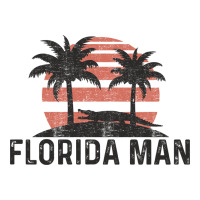 florida man state funny meme vintage palm trees and sunset retro sun | Teevron
