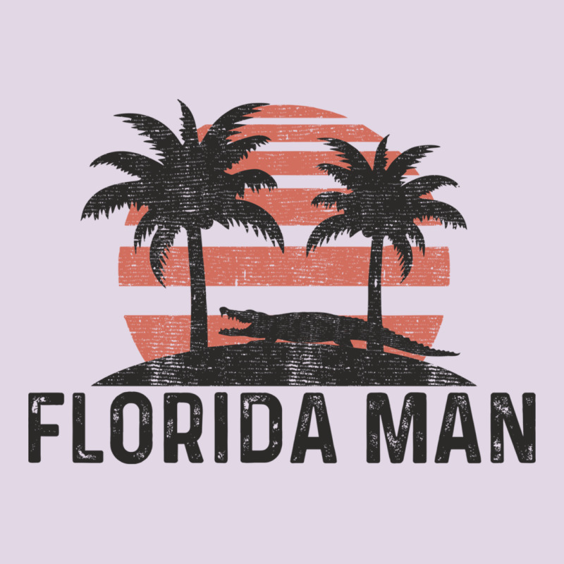 Florida Man State Funny Meme Vintage Palm Trees And Sunset Retro Sun Classic Tee by linhVisuals | Teevron