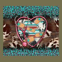 Western Nurse Stethoscope Turquoise Leopardes Vintage Hoodie | Teevron