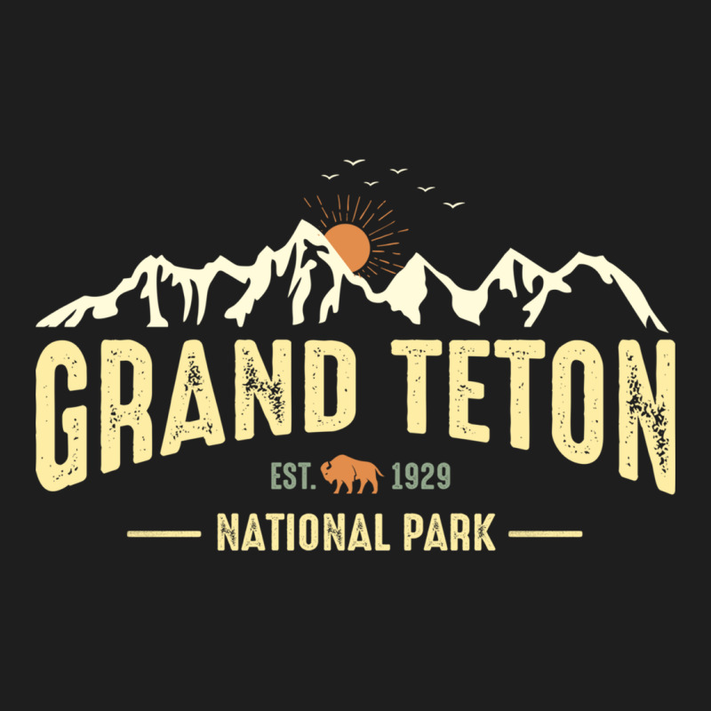 Grand Teton National Park Est 1929 Vinage Wyoming Mountains Graphic Classic Tee by linhVisuals | Teevron
