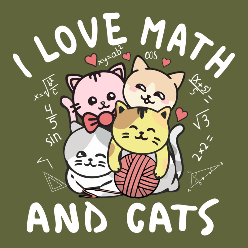 I Love Math And Cats Mountain Heart Mathematics Lover Gifts Cute And F Classic Tee by linhVisuals | Teevron