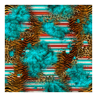 turquoise serape leopard seamless pattern | Teevron