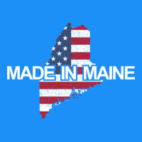 Made In Maine American Flag Funny Patriotic State Lover Gift Classic Tee | Teevron