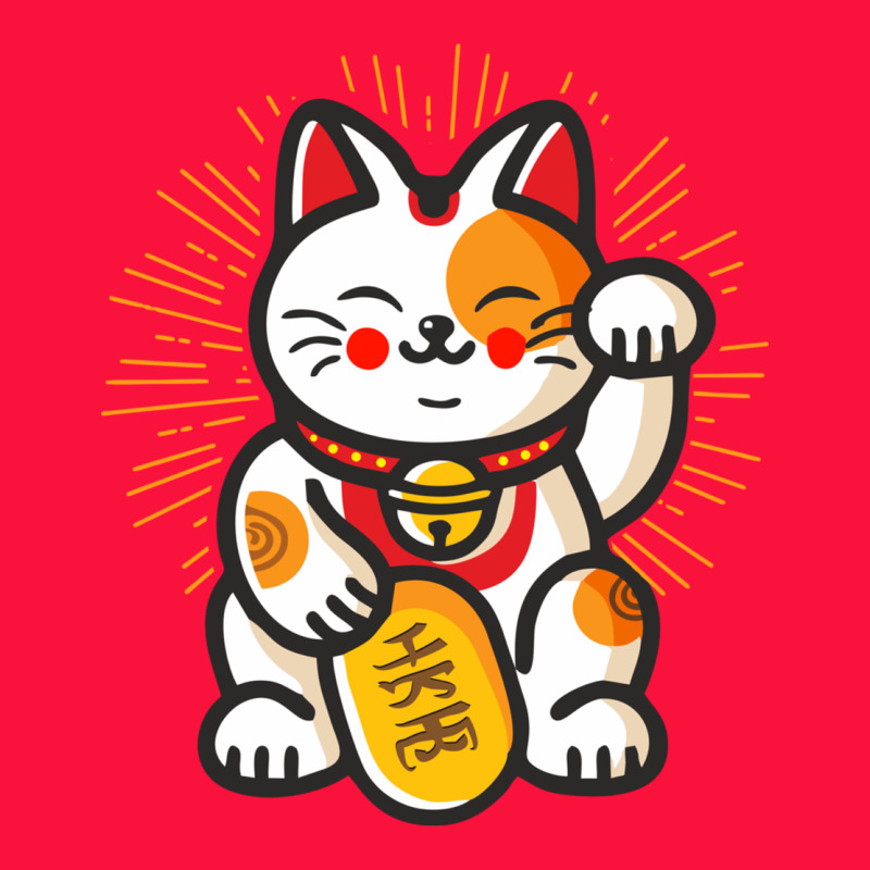 Maneki Neko Lucky Cat Money Feline Japanese Good Luck Charm Kitten Gif Classic Tee by linhVisuals | Teevron