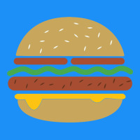 Vintage Burger Print Classic Tee | Teevron
