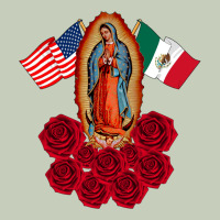 Our Lady Virgen De Guadalupe Mexican American Flag Holiday Classic Tee | Teevron
