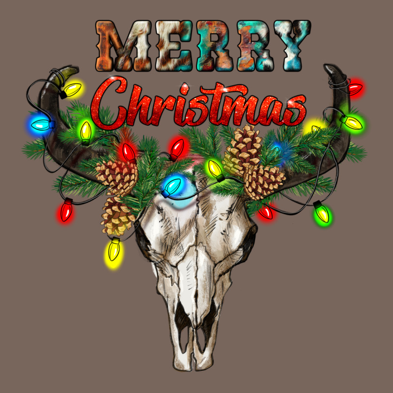 Merry Christmas Bull Skull Premium Hoodie by RanaPortraitStore | Teevron