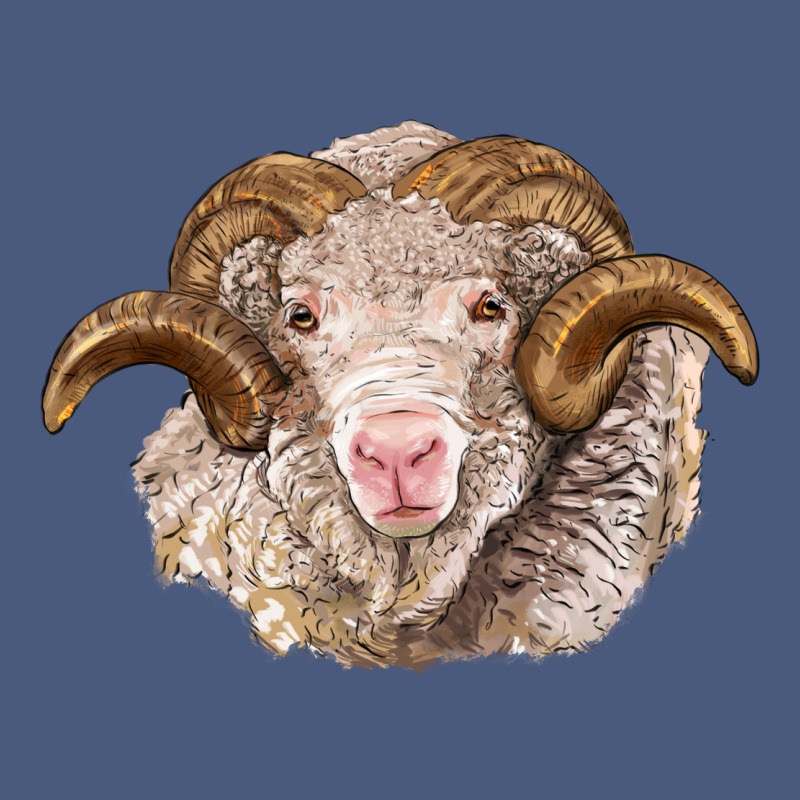 Merino Wool Ram Vintage Hoodie by BarkalooDesign | Teevron