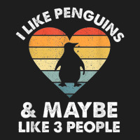 I Like Penguins And 3 People Vintage Classic Tee | Teevron